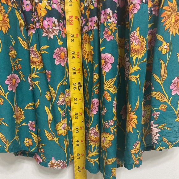 Sundance Multicolor Floral Pattern Tiered Bohemian Maxi Skirt Size M - Picture 6 of 8